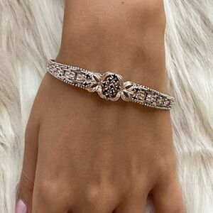 925 sterling Silver made in Italy Floral Bracelet -
